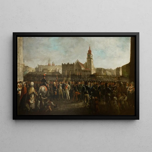 The Oath of Kościuszko - Michał Stachowicz — framed artwork on a wall