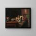 By the grandmother's bed - Michael Ancher — framed artwork on a wall