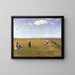Children and young girls picking flowers in a field north of Skagen - Michael Ancher — framed artwork on a wall