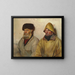 Interior painting with two fishermen - Michael Ancher — framed artwork on a wall