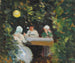 Ensemble dans le jardin un soir d'été sous la lampe - Michael Ancher — artwork view