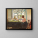 Reading of Light by the Window - Michael Ancher — framed artwork on a wall