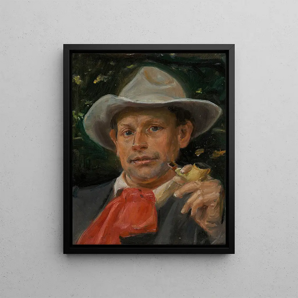 Portrait of Martin Andersen Nexø - Michael Ancher — framed artwork on a wall