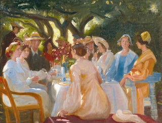 The Actors' Lunch at Skagen - Michael Ancher — artwork view