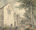 Hôtels-Dieu painting in the Saint-Cuthbert churchyard in Wells - Michael Angelo Rooker — artwork view