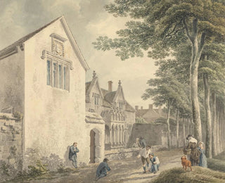 Hôtels-Dieu painting in the Saint-Cuthbert churchyard in Wells - Michael Angelo Rooker — artwork view