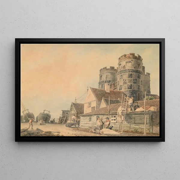 La porte nord de la ville, Great Yarmouth, Norfolk - Michael Angelo Rooker — framed artwork on a wall