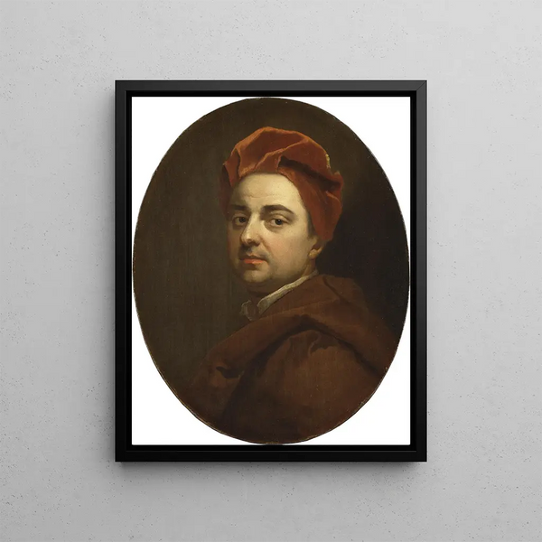 Self-portrait painting - Michael Dahl — framed artwork on a wall