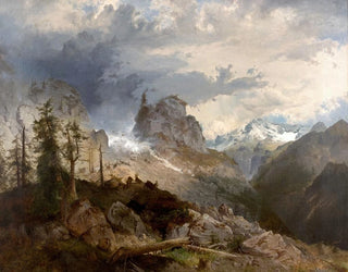 Éboulement dans les hautes montagnes - Michael Emil Sachs — artwork view