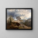 Éboulement dans les hautes montagnes - Michael Emil Sachs — framed artwork on a wall