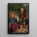 Highland Children by a Stream - Michael Frederick Halliday — framed artwork on a wall