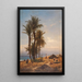 Mediterranean landscape painting - Michael Haubtmann — framed artwork on a wall