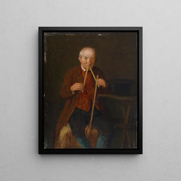 The Flute Player - Michael Neder — framed artwork on a wall