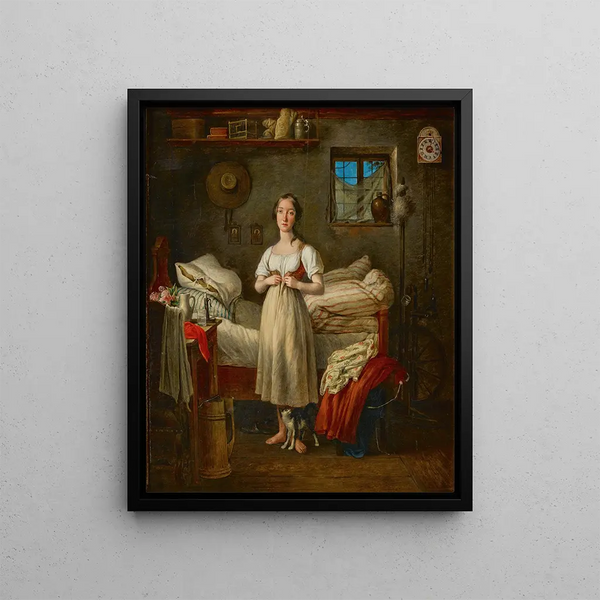 Toilettes matinales d'une Fille - Michael Neder — framed artwork on a wall