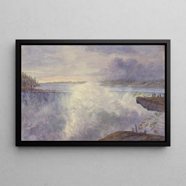 The Great Falls of Niagara from Table Rock, Canadian side, July 22, 1846 - Michael Seymour — framed artwork on a wall