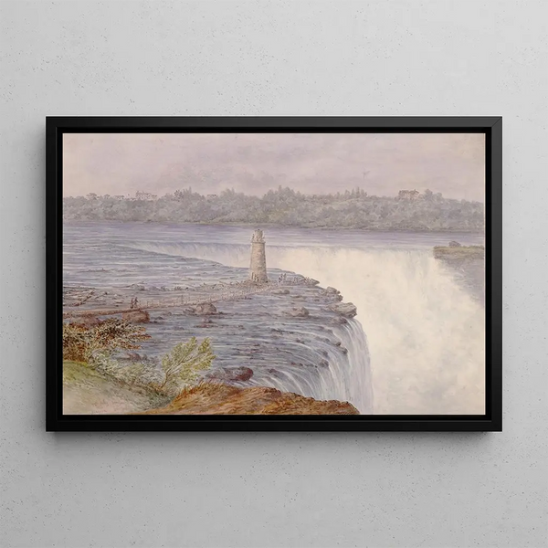 The Great Falls of Niagara from the Observatory, Goat Island, July 22, 1846 - Michael Seymour — framed artwork on a wall