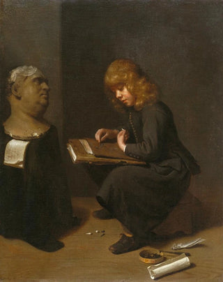 Michael Sweerts - Boy Drawing before the Bust of a Roman Emperor.webp