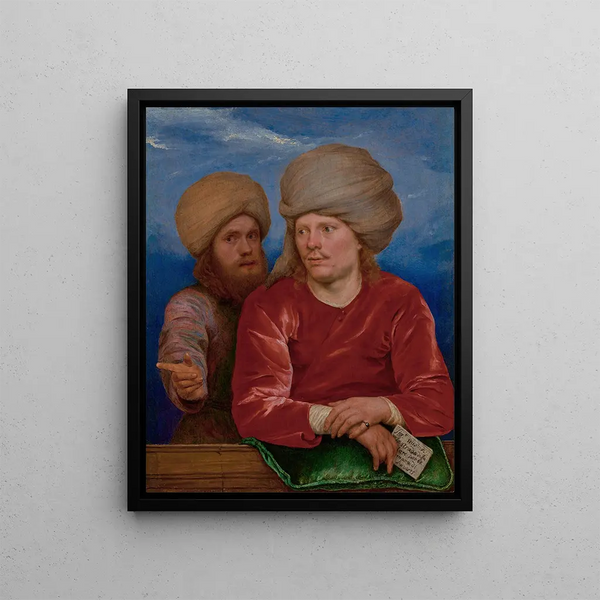 Double Portrait Painting - Michael Sweerts — framed artwork on a wall