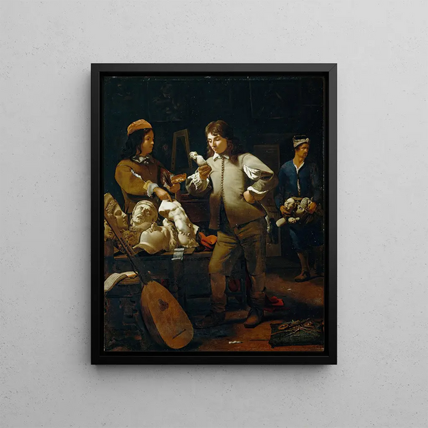 In the Studio - Michael Sweerts — framed artwork on a wall
