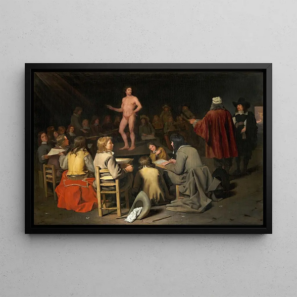 The Drawing Class - Michael Sweerts — framed artwork on a wall