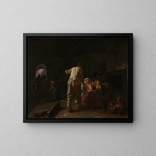 Visit to the Sick - Michael Sweerts — framed artwork on a wall