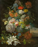 Floral Still Life Painting with View of Castel Gandolfo - Michael Wentzel — artwork view