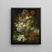 Floral Still Life Painting with View of Castel Gandolfo - Michael Wentzel — framed artwork on a wall
