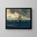 A three-mast at sea - Michael Zeno Diemer — framed artwork on a wall