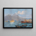Cruise Ship Painting Hapag Meteor in the Gulf of Naples - Michael Zeno Diemer — framed artwork on a wall