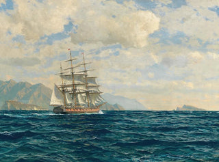 Trois-mâts dans le détroit de Messine - Michael Zeno Diemer — artwork view
