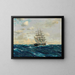 Three Masters at Sea - Michael Zeno Diemer — framed artwork on a wall