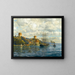 View of the Bosphorus with Rumelihisari - Michael Zeno Diemer — framed artwork on a wall