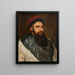 Portrait painting of Martino Martini 1614-1661 Jesuit missionary in China - Michaelina Wautier — framed artwork on a wall