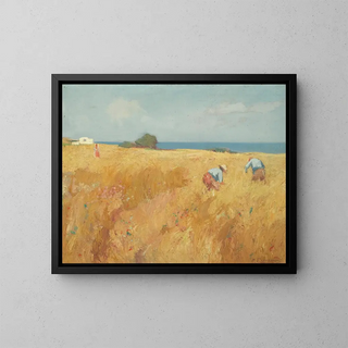 in the field - Michalis Oikonomou — framed artwork on a wall