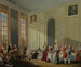 Mozart giving a concert in the salon of the Quatre Glaces at the Tuileries Palace in the courtyard of the Prince of Conti - Michel-Barthélemy Ollivier — artwork view