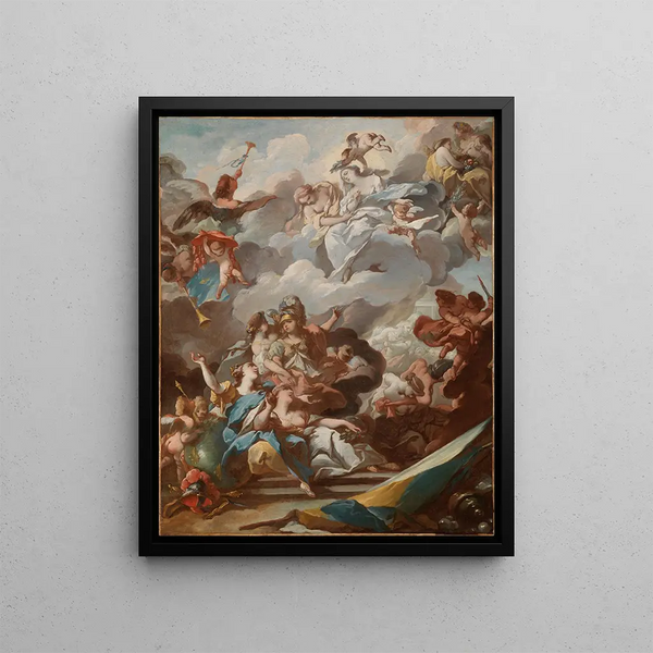 Allegory of Peace of Vienna 1735 - Michel-François Dandré-Bardon — framed artwork on a wall
