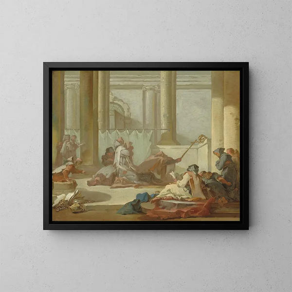 L'Adoration des crânes - Michel-François Dandré-Bardon — framed artwork on a wall