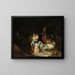 The secret delivery of the love letter - Michel Martin Drolling — framed artwork on a wall