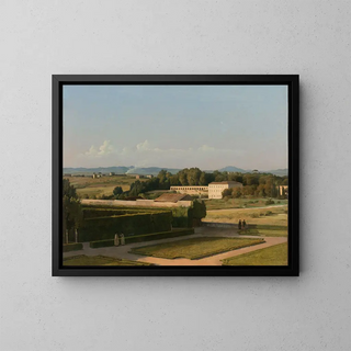 View of the Gardens of the Villa Médicis - Michel Martin Drolling — framed artwork on a wall