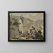Soldiers and Their Wives in a Camp - Michel Duplessis — framed artwork on a wall
