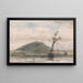 San Fernando painting and Naparima hill - Michel Jean Cazabon — framed artwork on a wall