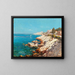 A Mediterranean coast - Michel Vilalta — framed artwork on a wall