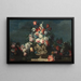 Nature morte avec un bouquet - Michele Antonio Rapous — framed artwork on a wall
