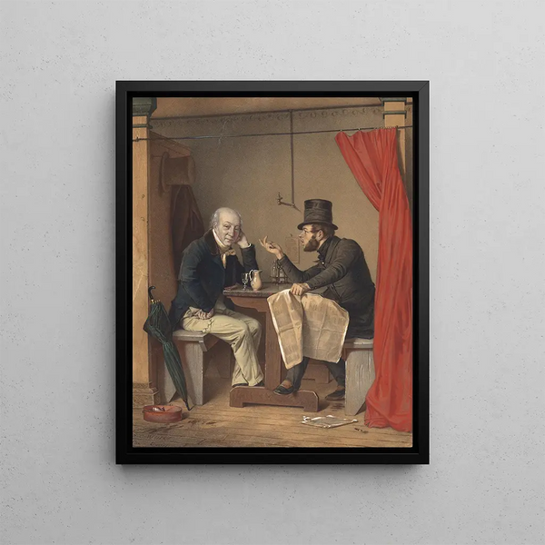 La politique dans une maison d'huîtres - Michele Fanoli — framed artwork on a wall