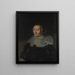 Portrait of a woman with a lace collar - Michiel Jansz. van Mierevelt — framed artwork on a wall