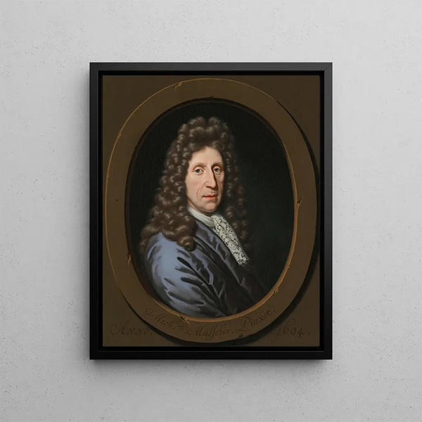 Portrait of Sybrandt Oosterling - Michiel van Musscher — framed artwork on a wall