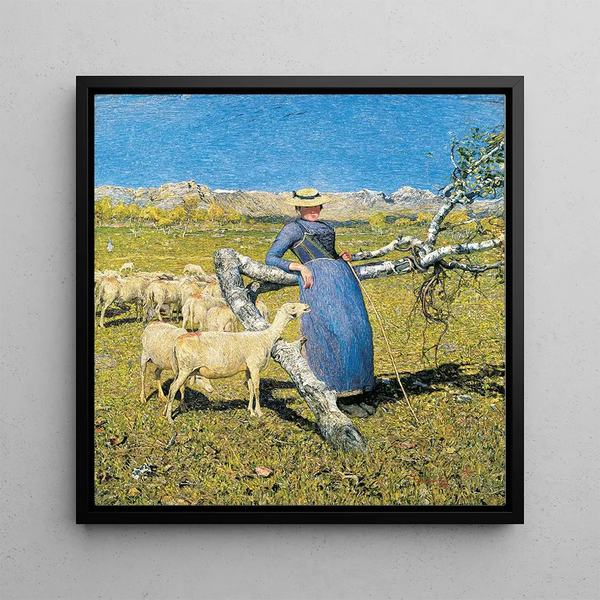 Midi dans les Alpes - Giovanni Segantini — framed artwork on a wall