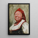 Woman laughing - Mieczysław Reyzner — framed artwork on a wall