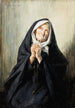 Old woman praying - Mieczysław Reyzner — artwork view