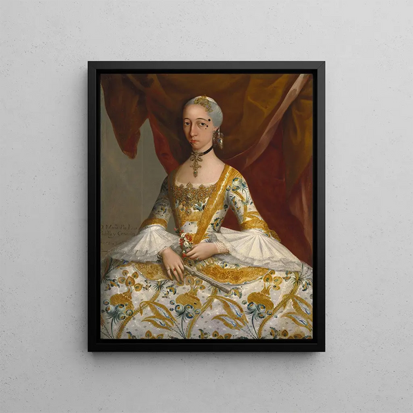 Doña María de la Luz Padilla et Gómez de Cervantes - Miguel Cabrera — framed artwork on a wall